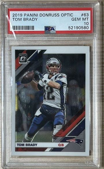 2019 Panini Donruss Optic #63 TOM BRADY Base PSA 10 GEM