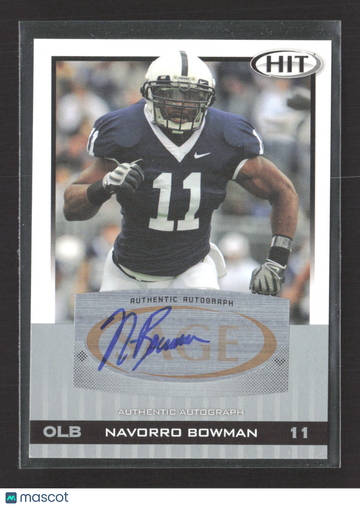2010 SAGE HIT NaVorro Bowman #A59 Authentic Autograph