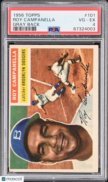1956 Topps Baseball Roy Campanella #101 PSA 4Gray Back