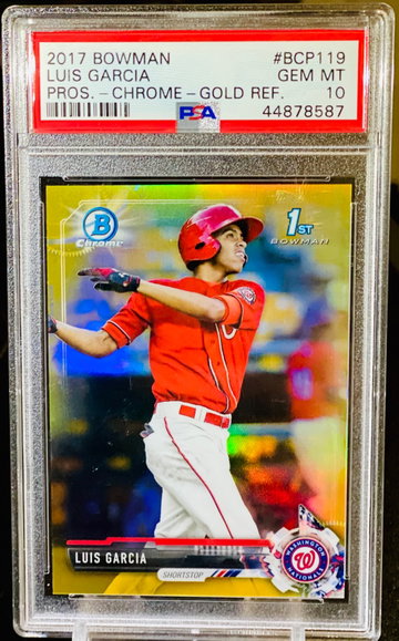 2017 Bowman Luis Garcia Gold /50 PSA 10 RC /50