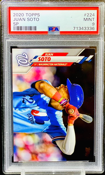 Juan Soto Topps SP Variation PSA 9 Expo Uniform 