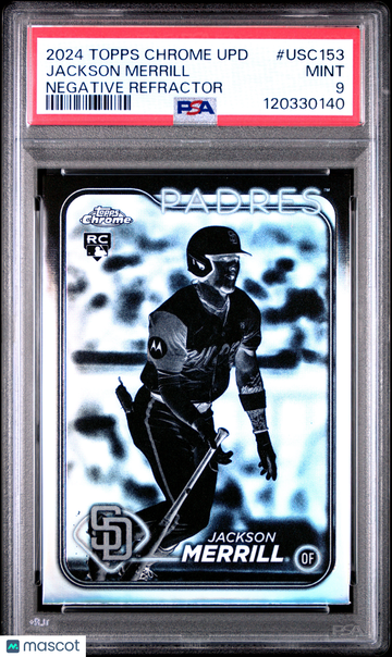2024 Topps Chrome Update Jackson Merrill #USC153 Negative Refractor PSA 9