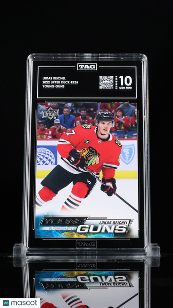 2022 Upper Deck Young Guns Lukas Reichel #235 Rookie TAG 10