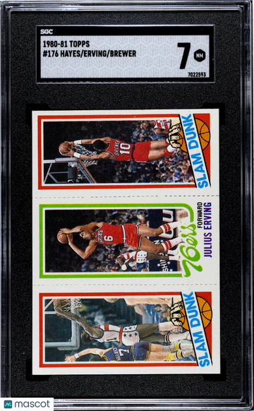1980 Topps Brewer Erving Hayes #176 SGC 7