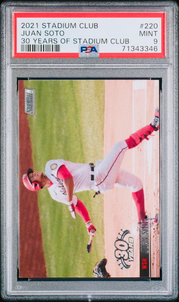 Juan Soto Stadium Club PSA 9 POP 1 /30 copies 2021