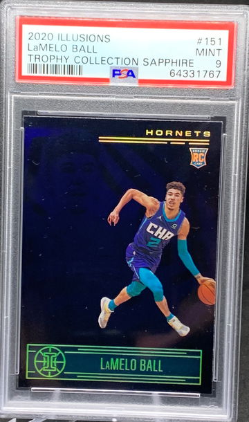 2020 ILLUSIONS BASKETBALL LAMELO BALL SAPPHIRE PSA 9