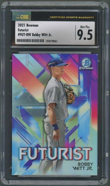 2021 Bowman Bobby Witt Jr. Futurist FUT-BW CSG Mint+ 9.5 - Kansas City Royals