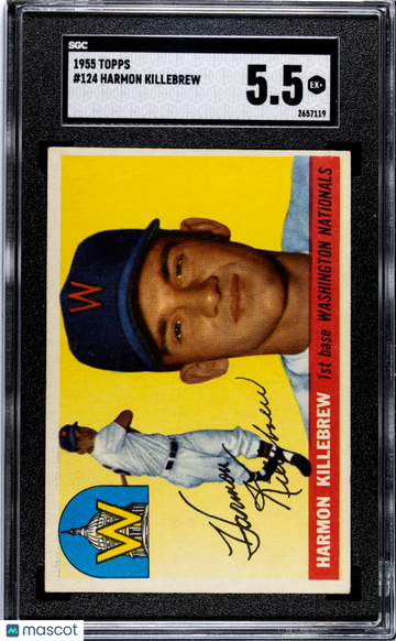 1955 Topps Harmon Killebrew #124 SGC 5.5