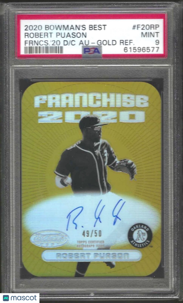 2020 Bowman's Best Franchise 2020 Die-Cuts Autographs Robert Puason #F20RP Frncs. '20 Gold Refractor PSA 9