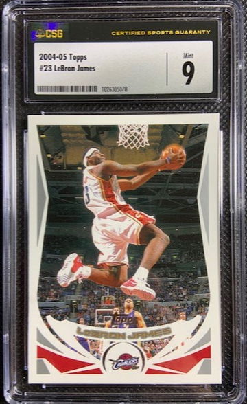 2004 Topps LEBRON JAMES #23 CSG 9 MINT Cleveland Cavaliers