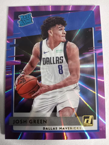 2020-21 Panini Donruss 234 Josh Green MINT RC Holo Purple Laser Rated Rookie /99 Dallas Mavericks