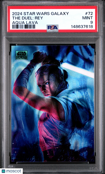 2024 Topps Chrome Star Wars Galaxy The Duel: Rey #72 PSA 9