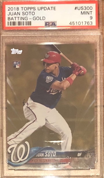 2018 Juan Soto Topps Update Gold Psa 9