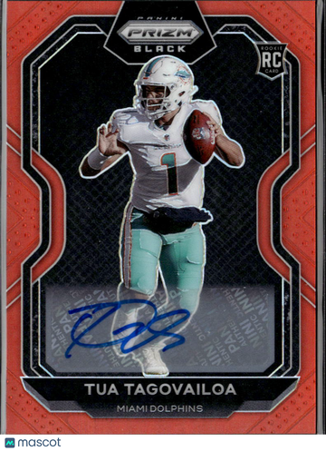 2020 Panini Prizm Black Tua Tagovailoa #PB-2 Red /75 RC