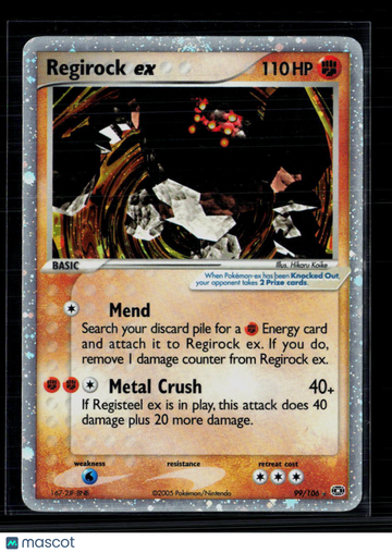 2005 EX Emerald Regirock EX Holo Rare #99/106