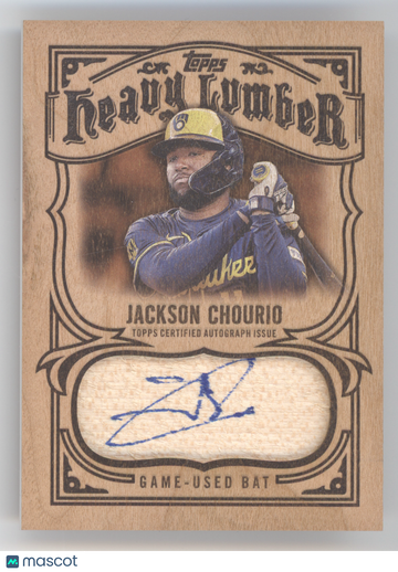 2026 Topps Heavy Lumber Autograph Relic Jackson Chourio #HLAR-JCH Game-Used Bat