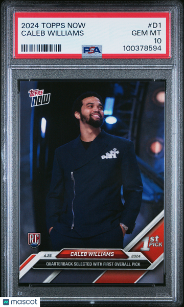 2024 Topps Now Caleb Williams #D1 PSA 10
