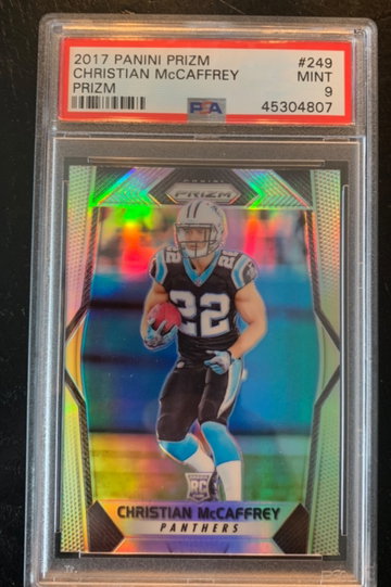 2017 Prizm Silver Christian McCaffrey PSA 9