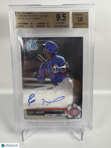 2017 Bowman Chrome Prospect Autographs Eloy Jimenez #CPAEJ BGS 9.5 Auto 10