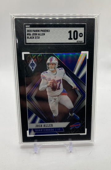 2020 Phoenix Black Josh Allen serial # 3/10 graded SGC 10