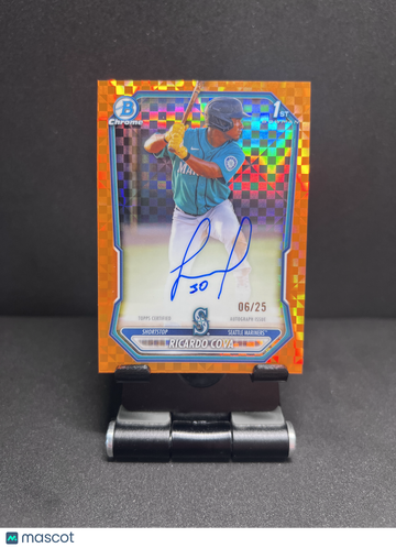 2026 CHROME RICARDO COVA 1ST PROSPECT ORANGE X-FRACTOR AUTO /25 RC