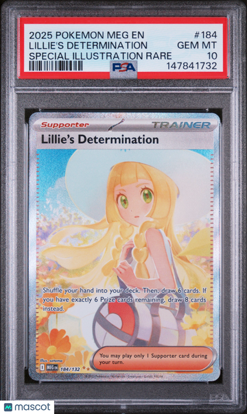 Mega Evolution Lillie's Determination Holo Special Illustration Rare PSA 10 #184
