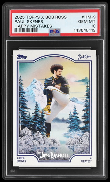 2025 Topps X Bob Ross Paul Skenes The Joy Of Baseball Happy Mistakes PSA 10