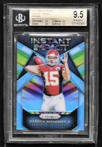 Patrick Mahomes II 2017 Panini Prizm Instant Impact RC #8 BGS 9.5 (0011922887)