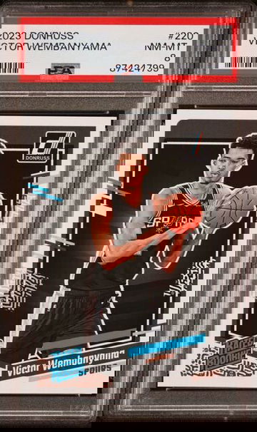 2023-24 Panini Donruss Rated Rookie #220 Victor Wembanyama Spurs Rookie RC PSA 8