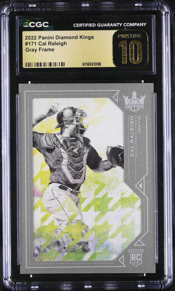2022 Diamond Kings #171 Cal Raleigh Gray Frame CGC 10