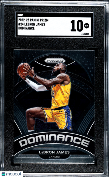 2022 Panini Prizm LeBron James #24 Dominance Parallel/Variety SGC 10