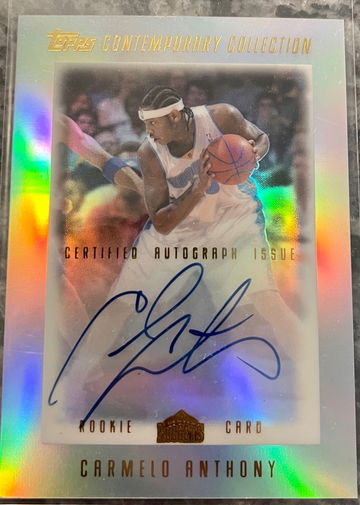 2003-2004 Carmelo Anthony Topps Contemporary Collection - Refractor Auto RC /499