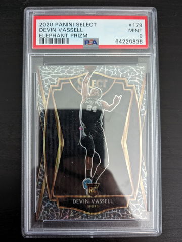 2021 select Devin Vassell SSSP case hit elephant PSA 9 POP 2 NONE HIGHER SPURS