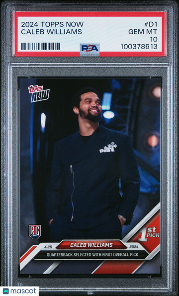 2024 Topps Now Caleb Williams #D1 PSA 10