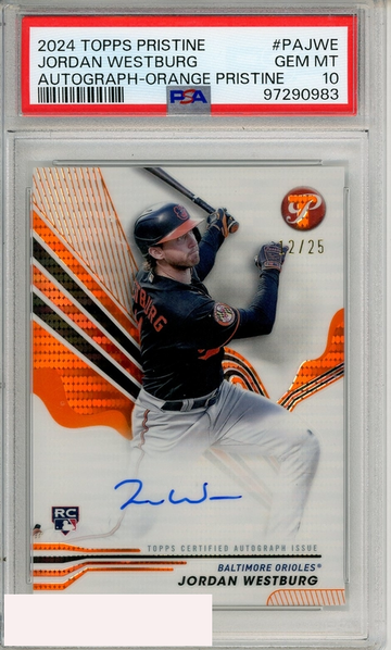 2024 TOPPS PRISTINE AUTOS JORDAN WESTBURG #PAJWE ORANGE PSA 10 RC