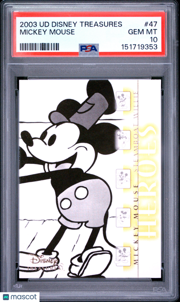 2003 Upper Deck Disney Treasures Mickey Mouse #47 PSA 10