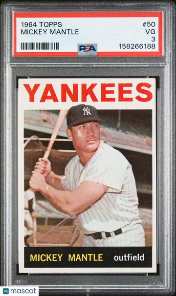 1964 Topps Mickey Mantle #50 PSA 3