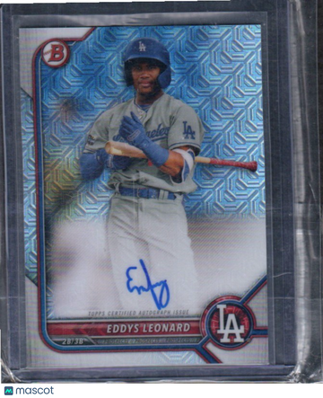 2022 Bowman Chrome Eddys Leonard #BCMA-EL Chrome Mojo Autographs AU