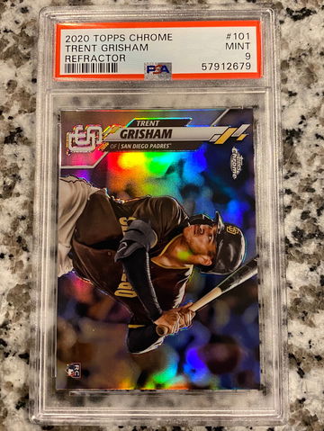 2020 Topps Chrome Trent Grisham Refractor PSA 9