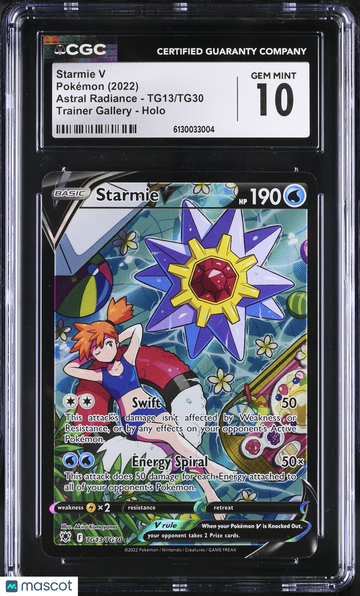2022 Pokemon Astral Radiance Starmie V Holo CGC 10 #TG13/TG30