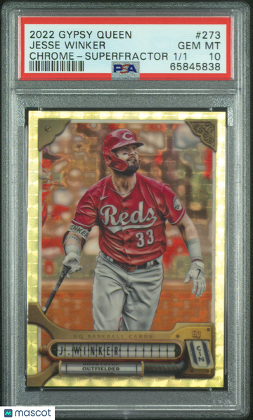 2022 Topps Gypsy Queen Jesse Winker #273 Chrome Superfractor /1 PSA 10