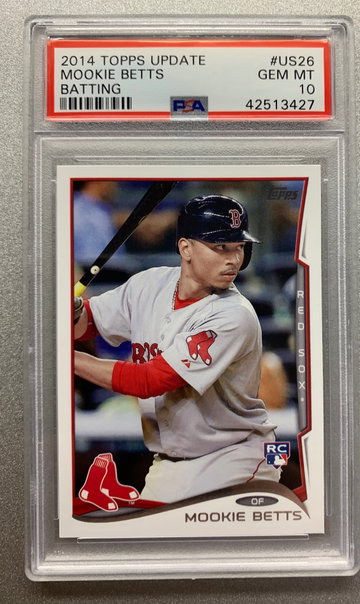 MOOKIE BETTS 2014 TOPPS UPDATE ROOKIE PSA 10 GEM MINT 