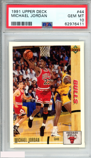 1991 UPPER DECK MICHAEL JORDAN #44 BULLS HOF PSA 10 GEM MT
