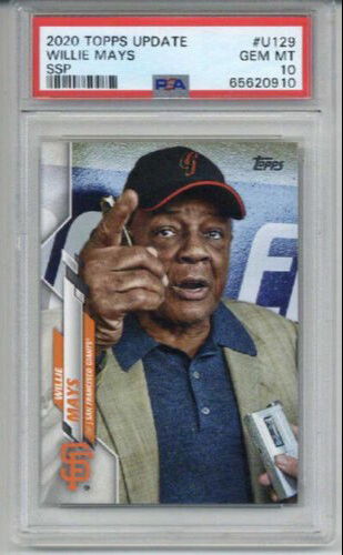2020 TOPPS UPDATE #U129 WILLIE MAYS CARD SAN FRANCISCO GIANTS PSA 10 SSP LOW POP