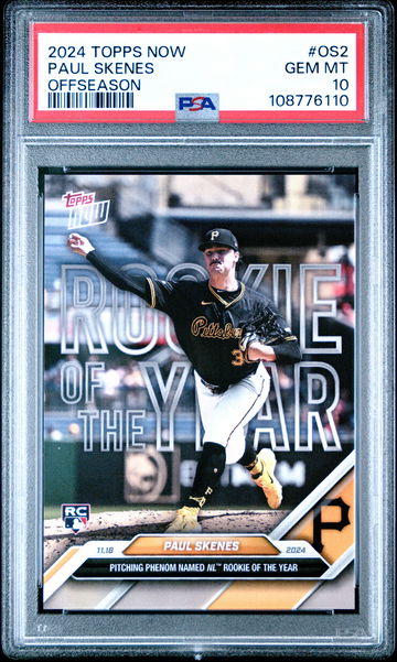 2024 TOPPS NOW OFFSEASON PAUL SKENES #OS2 RC ROOKIE PSA 10