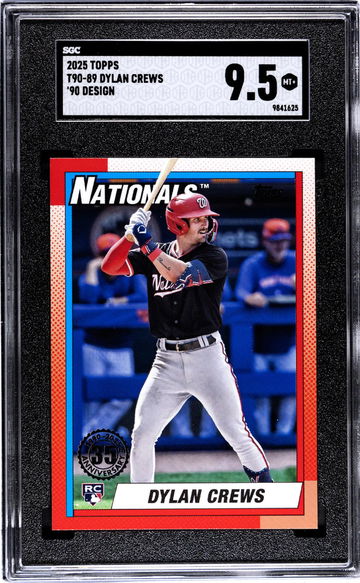 2025 Topps #T90-89 Dylan Crews '90 Design SGC 9.5