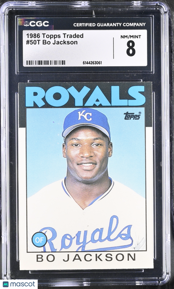 1986 Topps Traded Bo Jackson #50T CGC 8