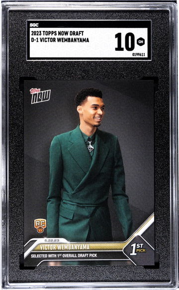 2023 Topps Now #D-1 Victor Wembanyama Draft SGC 10