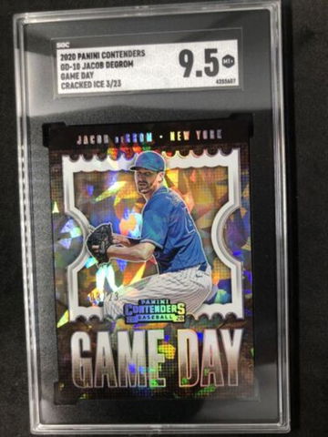 JACOB DEGROM 2020 Panini Contenders #GD-10 Game Day Cracked Ice #/23 SGC 9.5