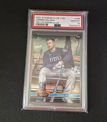 2021 Topps Stadium Club Chrome Jarred Kelenic 1991 Design PSA 10